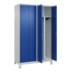 C+P PSA Doppel-Spind Classic PLUS, Füße, 4 Abteile, 1950x1200x500mm, 7035/5010 Verschluss Zylinderschloss