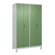 C+P PSA Doppel-Spind Classic PLUS, Füße, 4 Abteile, 1950x1200x500mm, 7035/6011 Verschluss Sicherheits-Drehriegel-1