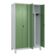 C+P PSA Doppel-Spind Classic PLUS, Füße, 4 Abteile, 1950x1200x500mm, 7035/6011 Verschluss Sicherheits-Drehriegel-2