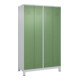 C+P PSA Doppel-Spind Classic PLUS, Füße, 4 Abteile, 1950x1200x500mm, 7035/6011 Verschluss Zylinderschloss-1