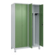 C+P PSA Doppel-Spind Classic PLUS, Füße, 4 Abteile, 1950x1200x500mm, 7035/6011 Verschluss Zylinderschloss-2