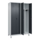 C+P PSA Doppel-Spind Classic PLUS, Füße, 4 Abteile, 1950x1200x500mm, 7035/7016 Verschluss Sicherheits-Drehriegel-2