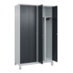 C+P PSA Doppel-Spind Classic PLUS, Füße, 4 Abteile, 1950x1200x500mm, 7035/7016 Verschluss Zylinderschloss