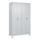 C+P PSA Doppel-Spind Classic PLUS, Füße, 4 Abteile, 1950x1200x500mm, 7035/7035 Verschluss Sicherheits-Drehriegel-1