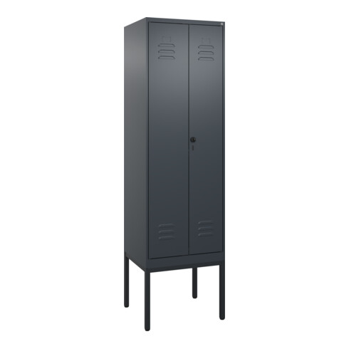 C+P PSA Doppel-Spind Classic PLUS, Gestell, 2 Abteile, 2120x600x500mm, 7016/7016 Verschluss Sicherheits-Drehriegel