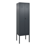 C+P PSA Doppel-Spind Classic PLUS, Gestell, 2 Abteile, 2120x600x500mm, 7016/7016 Verschluss Sicherheits-Drehriegel