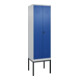C+P PSA Doppel-Spind Classic PLUS, Gestell, 2 Abteile, 2120x600x500mm, 7035/5010 Verschluss Sicherheits-Drehriegel-1