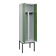 C+P PSA Doppel-Spind Classic PLUS, Gestell, 2 Abteile, 2120x600x500mm, 7035/6011 Verschluss Zylinderschloss-2