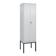C+P PSA Doppel-Spind Classic PLUS, Gestell, 2 Abteile, 2120x600x500mm, 7035/7035 Verschluss Sicherheits-Drehriegel