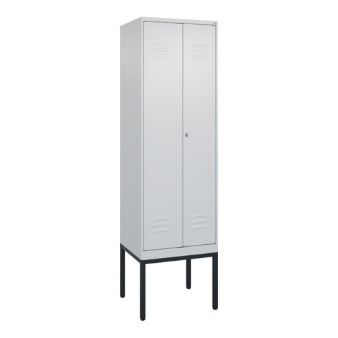 C+P PSA Doppel-Spind Classic PLUS, Gestell, 2 Abteile, 2120x600x500mm, 7035/7035 Verschluss Zylinderschloss