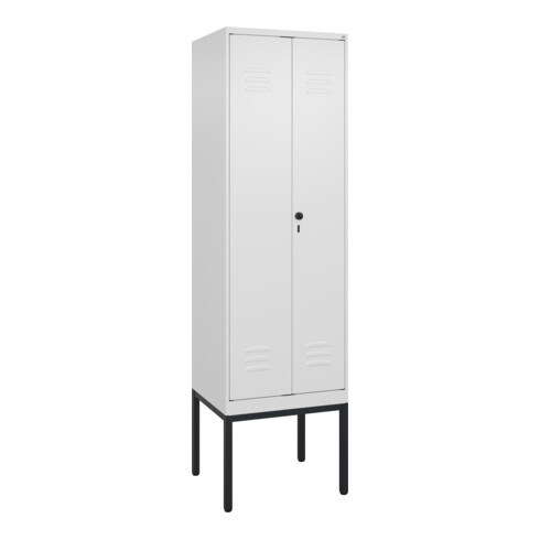 C+P PSA Doppel-Spind Classic PLUS, Gestell, 2 Abteile, 2120x600x500mm, 9016/9016 Verschluss Sicherheits-Drehriegel