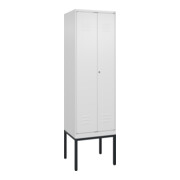 C+P PSA Doppel-Spind Classic PLUS, Gestell, 2 Abteile, 2120x600x500mm, 9016/9016 Verschluss Zylinderschloss