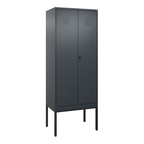 C+P PSA Doppel-Spind Classic PLUS, Gestell, 2 Abteile, 2120x800x500mm, 7016/7016 Verschluss Sicherheits-Drehriegel