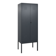 C+P PSA Doppel-Spind Classic PLUS, Gestell, 2 Abteile, 2120x800x500mm, 7016/7016 Verschluss Sicherheits-Drehriegel