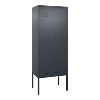 C+P PSA Doppel-Spind Classic PLUS, Gestell, 2 Abteile, 2120x800x500mm, 7016/7016 Verschluss Zylinderschloss