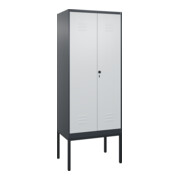 C+P PSA Doppel-Spind Classic PLUS, Gestell, 2 Abteile, 2120x800x500mm, 7016/7035 Verschluss Sicherheits-Drehriegel