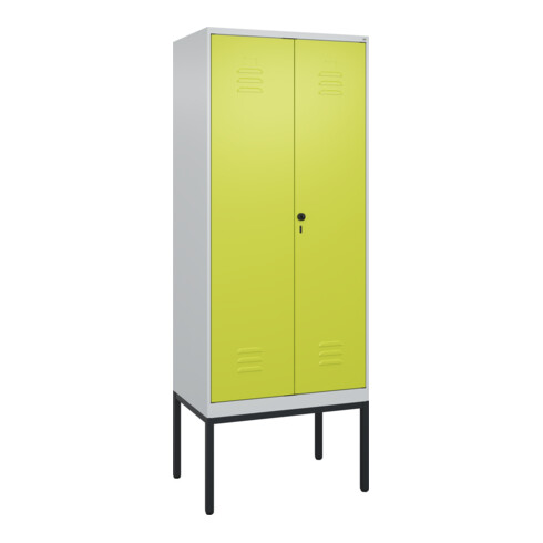 C+P PSA Doppel-Spind Classic PLUS, Gestell, 2 Abteile, 2120x800x500mm, 7035/0024 Verschluss Sicherheits-Drehriegel