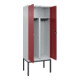 C+P PSA Doppel-Spind Classic PLUS, Gestell, 2 Abteile, 2120x800x500mm, 7035/3003 Verschluss Sicherheits-Drehriegel-2