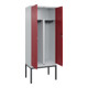 C+P PSA Doppel-Spind Classic PLUS, Gestell, 2 Abteile, 2120x800x500mm, 7035/3003 Verschluss Zylinderschloss-2
