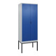 C+P PSA Doppel-Spind Classic PLUS, Gestell, 2 Abteile, 2120x800x500mm, 7035/5010 Verschluss Sicherheits-Drehriegel-1