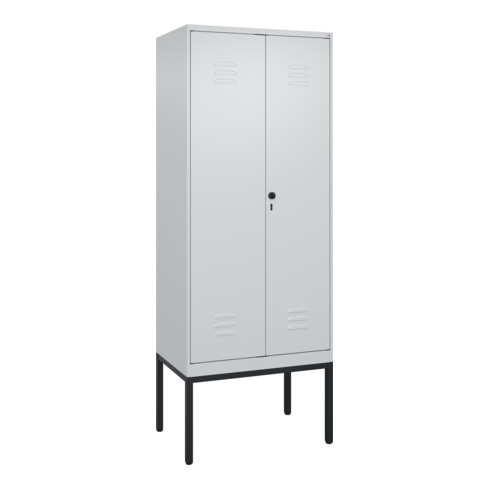 C+P PSA Doppel-Spind Classic PLUS, Gestell, 2 Abteile, 2120x800x500mm, 7035/7035 Verschluss Sicherheits-Drehriegel