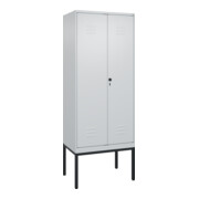 C+P PSA Doppel-Spind Classic PLUS, Gestell, 2 Abteile, 2120x800x500mm, 7035/7035 Verschluss Sicherheits-Drehriegel