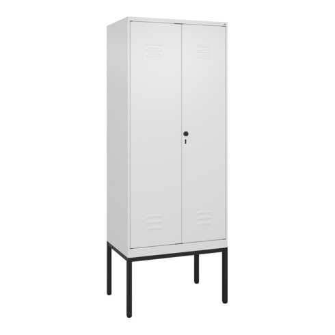 C+P PSA Doppel-Spind Classic PLUS, Gestell, 2 Abteile, 2120x800x500mm, 9016/9016 Verschluss Sicherheits-Drehriegel