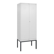 C+P PSA Doppel-Spind Classic PLUS, Gestell, 2 Abteile, 2120x800x500mm, 9016/9016 Verschluss Zylinderschloss