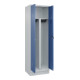 C+P PSA Doppel-Spind Classic PLUS, Sockel, 2 Abteile, 1950x600x500mm, 7035/5023 Verschluss Sicherheits-Drehriegel-5