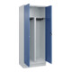 C+P PSA Doppel-Spind Classic PLUS, Sockel, 2 Abteile, 1950x800x500mm, 7035/5023 Verschluss Sicherheits-Drehriegel-4