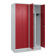 C+P PSA Doppel-Spind Classic PLUS, Sockel, 4 Abteile, 1950x1200x500mm, 7035/3003 Verschluss Zylinderschloss-5
