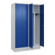 C+P PSA Doppel-Spind Classic PLUS, Sockel, 4 Abteile, 1950x1200x500mm, 7035/5010 Verschluss Zylinderschloss-5