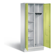 C+P Putzmittel-Spind Classic, H1800xB810xT500mm, Front Viridingrün, Korpus Lichtgrau (8160-22)