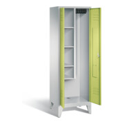 C+P Putzmittel-Spind Classic, H1850xB610xT500mm, Front Viridingrün, Korpus Lichtgrau (8110-00)