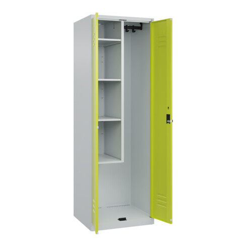 C+P Putzmittel-Spind Classic PLUS, 2 Abteile, 1850x600x500mm, 7035/0024 Verschluss Sicherheits-Drehriegel
