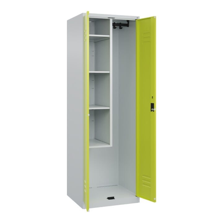 C+P Putzmittel-Spind Classic PLUS, 2 Abteile, 1850x600x500mm, 7035/0024 Verschluss Zylinderschloss