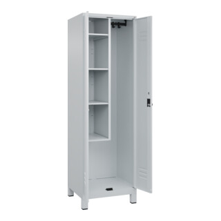 C+P Putzmittel-Spind Classic PLUS, Füße, Sicherheits-Drehriegel