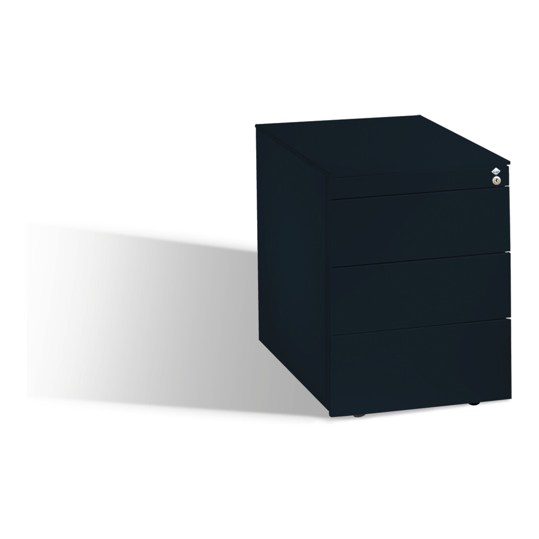 C+P Rollcontainer Asisto H570xB430xT600mm schwarzgrau, 36kg