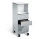 C+P Rollcontainer Asisto in Stehhöhe, H1150xB430xT600mm Weißaluminium-1