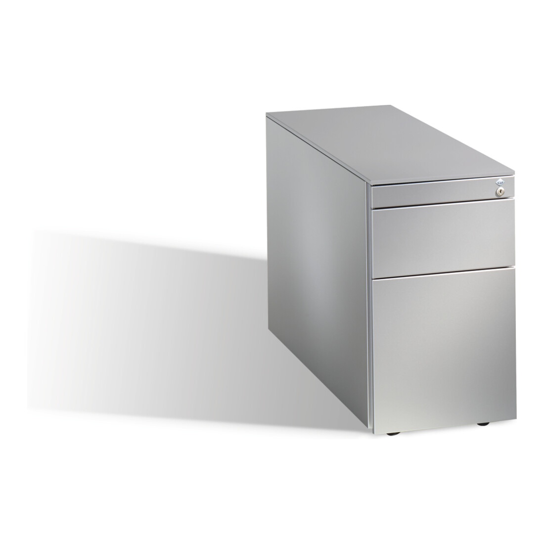 C+P Rollcontainer SmallAsisto H570xB330xT800mm weißaluminium, 33kg