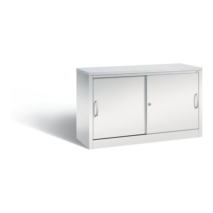 C+P Schiebetüren-Büroschrank Acurado 720 x 1200 x 400 mm RAL 7035