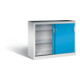 C+P Schiebetürenschrank Acurado, H1000xB1200xT500mm, Front Lichtblau, Korpus Lichtgrau (2056-092)-1