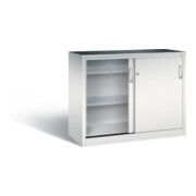 C+P Schiebetürenschrank Acurado, H1000xB1200xT500mm, Front Lichtgrau, Korpus Lichtgrau (2056-092)