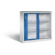 C+P Schiebetürenschrank Acurado, H1200xB1200xT400mm, Front Enzianblau, Korpus Lichtgrau (2047-055)