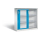 C+P Schiebetürenschrank Acurado, H1200xB1200xT400mm, Front Lichtblau, Korpus Lichtgrau (2047-055)