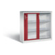 C+P Schiebetürenschrank Acurado, H1200xB1200xT400mm, Front Rubinrot, Korpus Lichtgrau (2047-055)