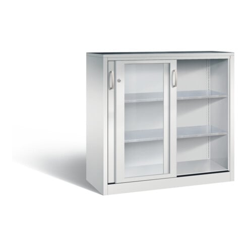 C+P Schiebetürenschrank Acurado, H1200xB1200xT500mm, Front Lichtgrau, Korpus Lichtgrau (2057-055)