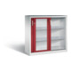 C+P Schiebetürenschrank Acurado, H1200xB1200xT500mm, Front Rubinrot, Korpus Lichtgrau (2057-055)