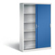 C+P Schiebetürenschrank Acurado, H1950xB1200xT400mm, Front Enzianblau, Korpus Lichtgrau (2040-00)