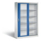 C+P Schiebetürenschrank Acurado, H1950xB1200xT400mm, Front Enzianblau, Korpus Lichtgrau (2049-055)